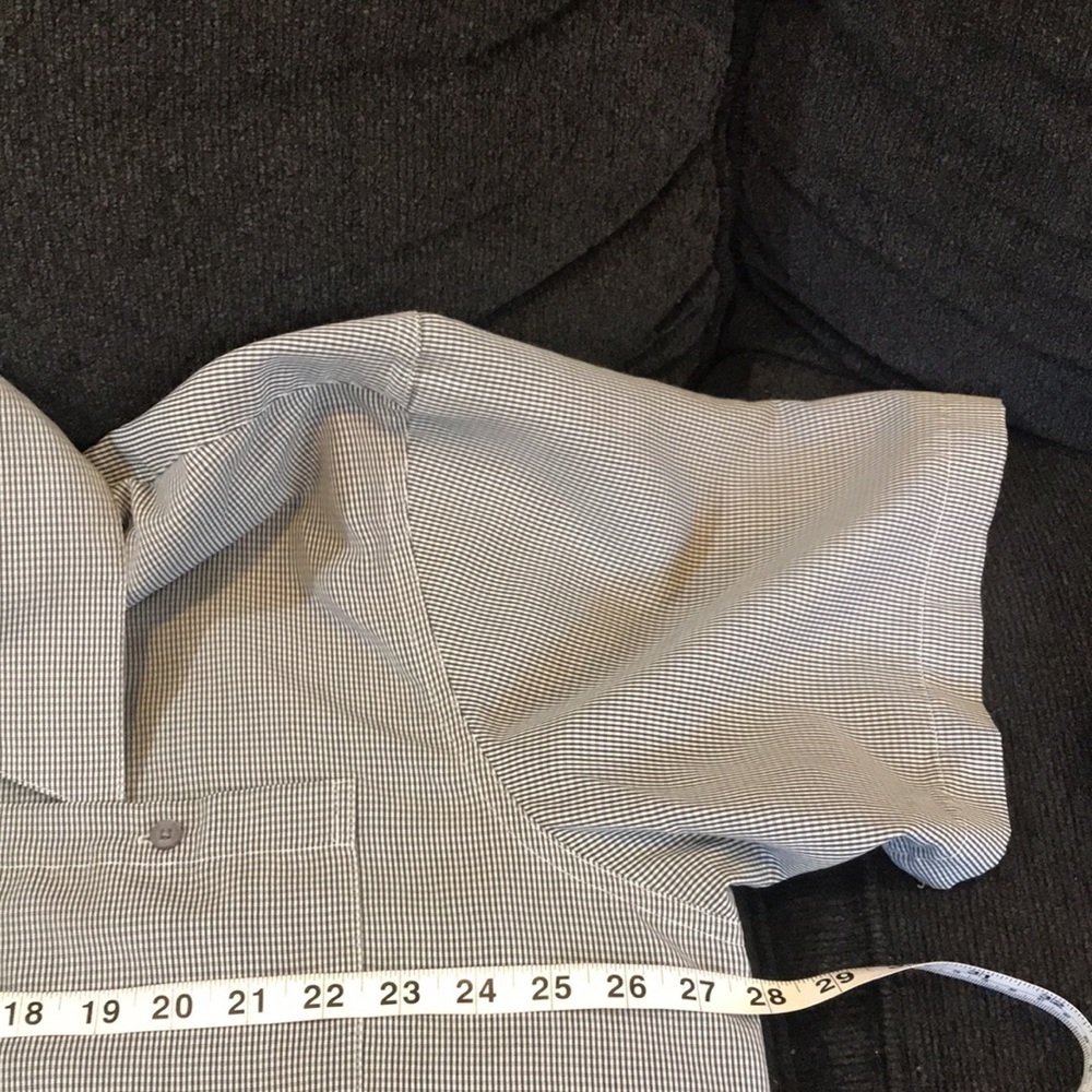 Haggar Luxury Microfiber Short Sleeved Button Front Dress Shirt w/Pocket-XXL - Picture 6 of 8